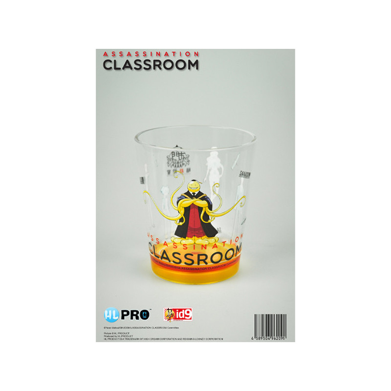KORO ASSASSINATION CLASSROOM VERRE PLASTIQUE 10 X 8 CM