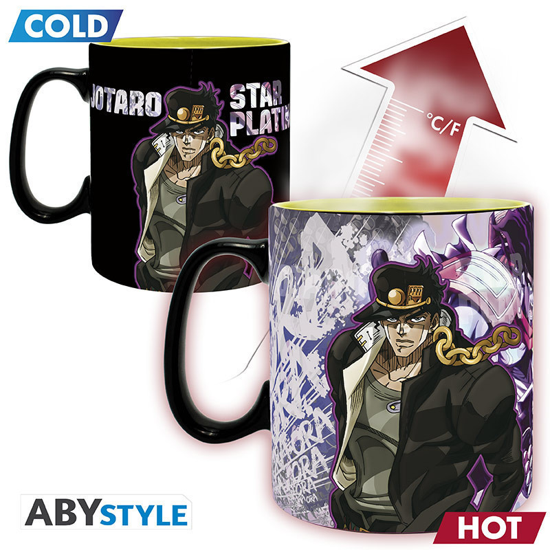 JOTARO ET DIO MUG HEAT CHANGE 460 ML JOJO S BIZARRE ADVENTURE