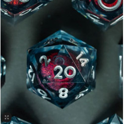 OEIL DEMONIAQUE SET DE DES JDR A COEUR LIQUIDE