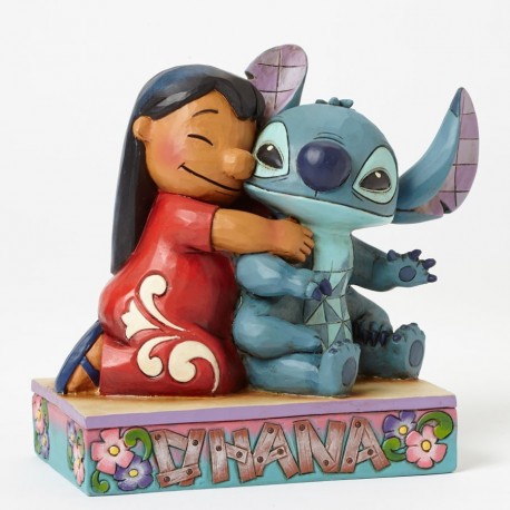 DISNEY TRADITIONS LILO & STITCH OHANA MEANS FAMILY STATUE