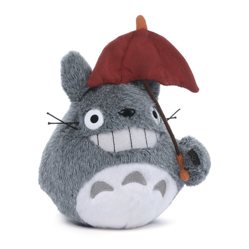 PELUCHE TOTORO GRIS SMILE FUNWARI AVEC PARAPLUIE