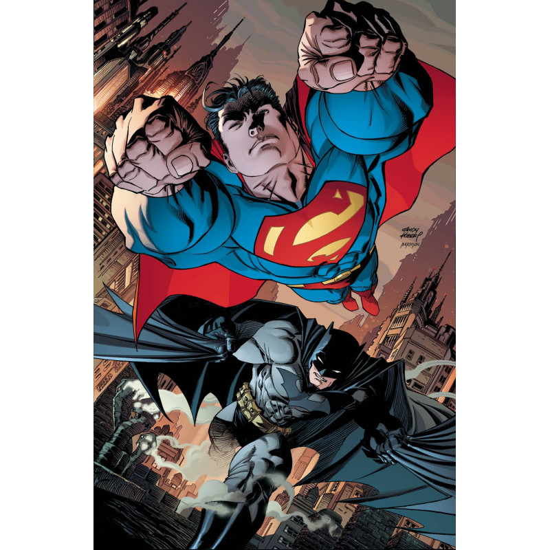 BATMAN SUPERMAN  8 CARD STOCK ANDY KUBERT VAR ED