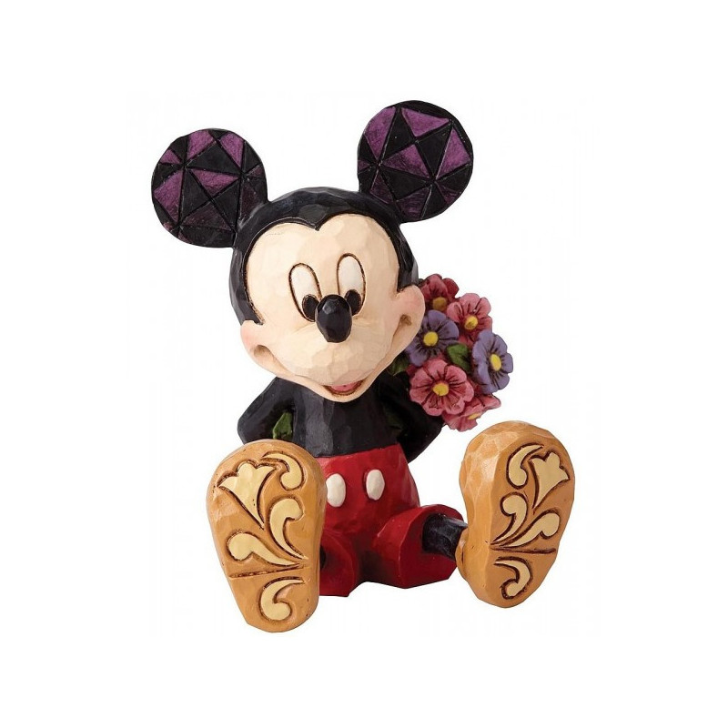 MICKEY WITH FLOWER DISNEY TRADITIONS STATUE