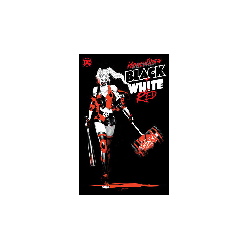 HARLEY QUINN BLACK WHITE RED