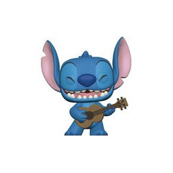 STITCH WITH UKELELE LILO AND STITCH POP DISNEY VINYL FIGURINE 9 CM