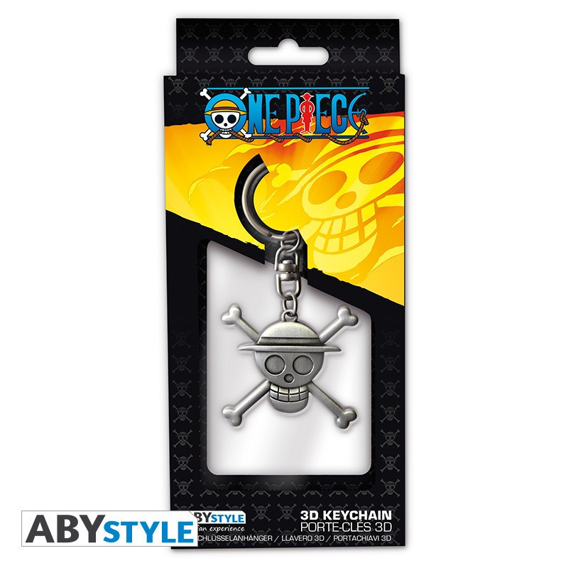 SKULL LUFFY ONE PIECE PORTECLES 3D 4 5 CM