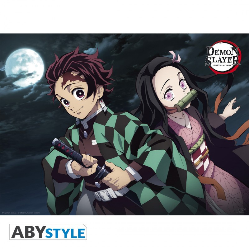 DEMON SLAYER  POSTER TANJIRO AND NEZUKO 52X38 CM