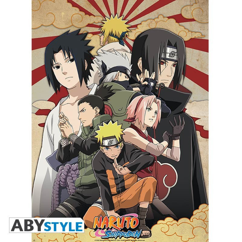 NARUTO SHIPPUDEN  POSTER SHIPPUDEN GROUP 2 52X38CM