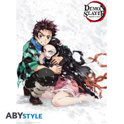 DEMON SLAYER  POSTER TANJIRO AND NEZUKO NEIGE 52X38 CM