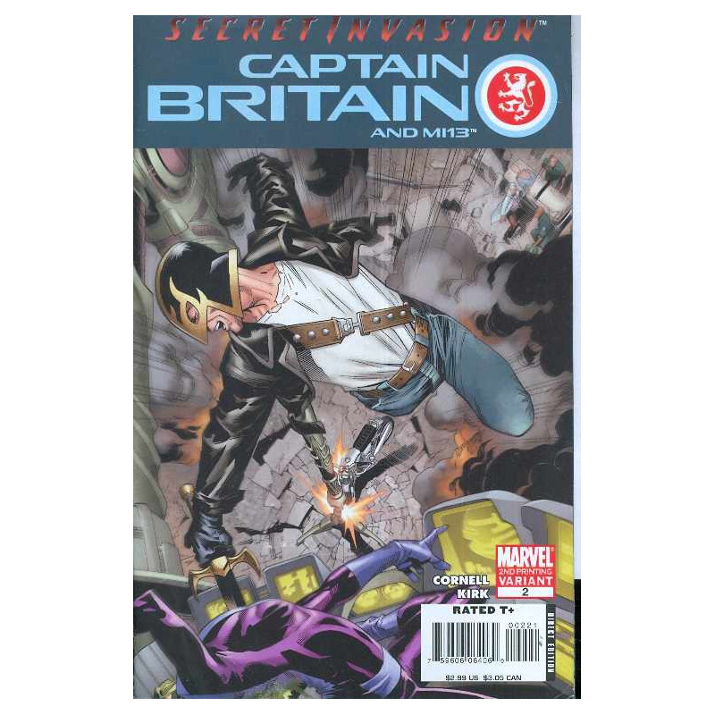 CAPTAIN BRITAIN AND MI 13 ISSUE 2 2ND PTG KIRK VAR