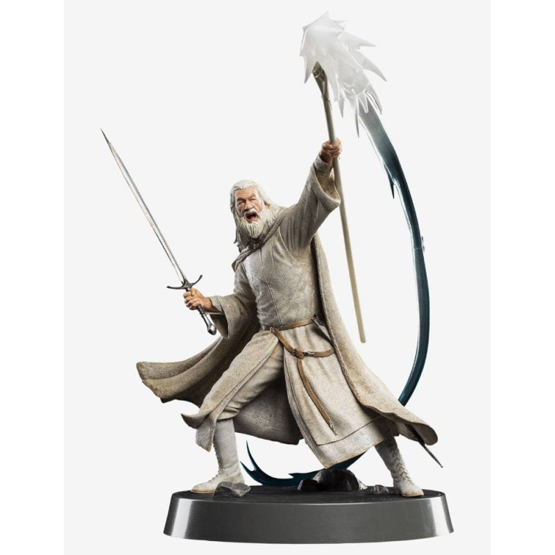GANDALF LE BLANC LE SEIGNEUR DES ANNEAUX FIGURES OF FANDOM STATUE PVC 