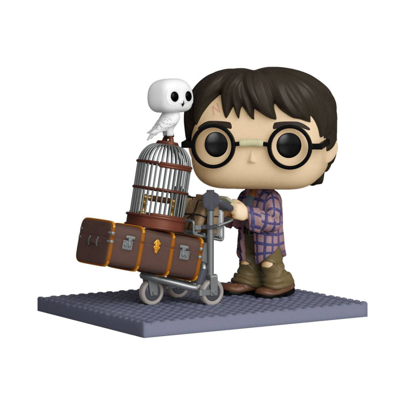HARRY POTTER POP  DELUXE VINYL FIGURINE HARRY PUSHING TROLLEY 9 CM