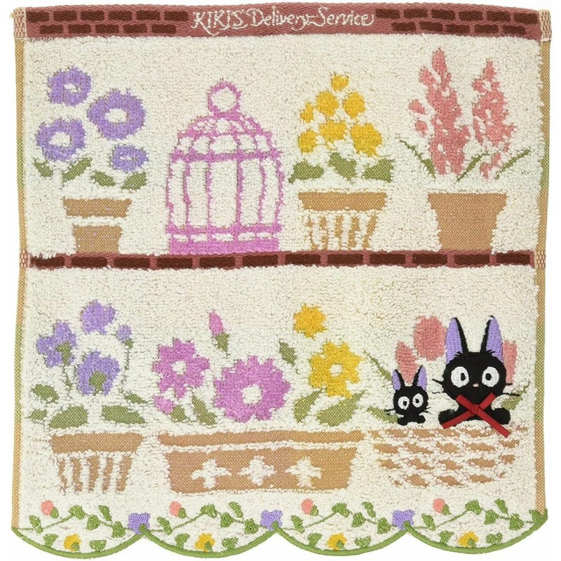 MINI SERVIETTE JIJI ET SES FLEURS PREFEREES 25X25  KIKI LA PETITE SORC