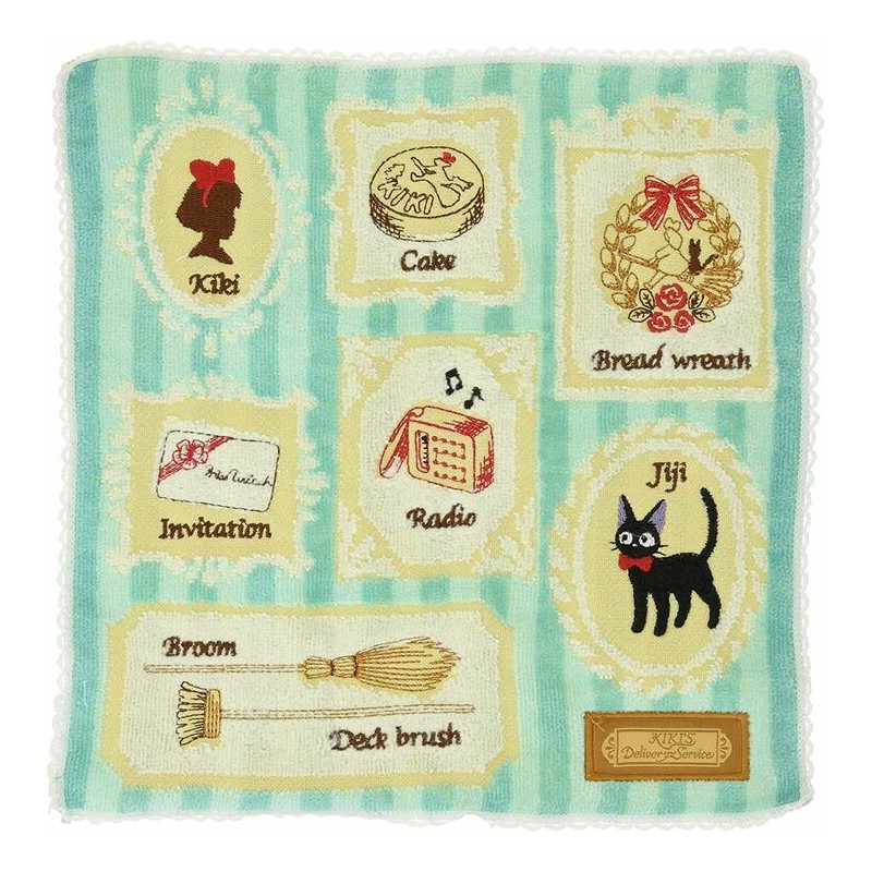 MINI SERVIETTE GALERIE DE TABLEAUX 25X25  KIKI LA PETITE SORCIERE