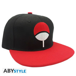 NARUTO SHIPPUDEN CASQUETTE SNAPBACK NOIR   ROUGE UCHIWA