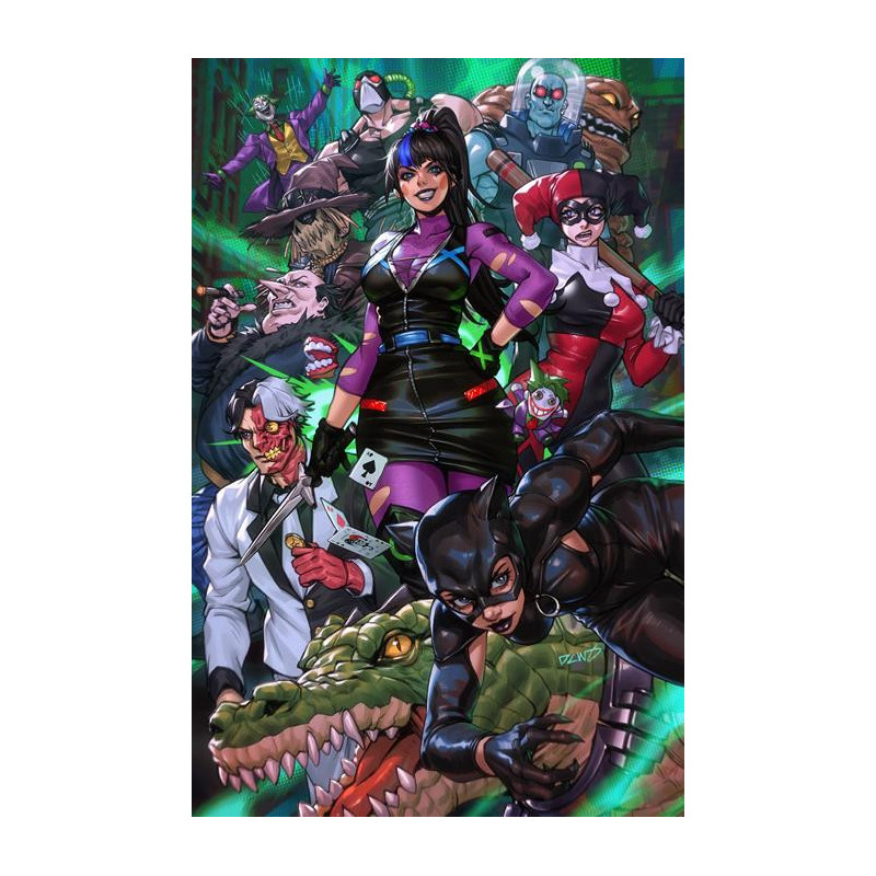 PUNCHLINE THE GOTHAM GAME  6  OF 6  CVR B DERRICK CHEW CARD STOCK VAR
