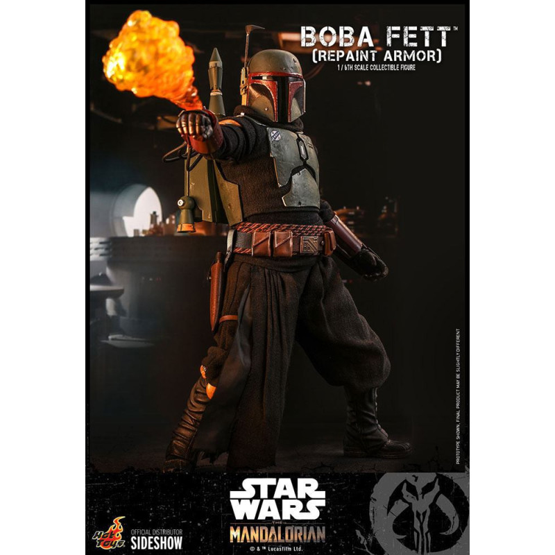 STAR WARS THE MANDALORIAN  FIGURINE BOBA FETT REPAINT ARMOR 16 30 CM