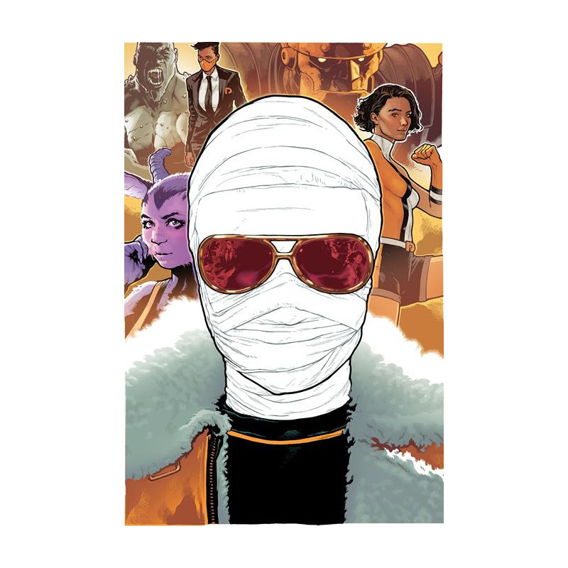 UNSTOPPABLE DOOM PATROL  2  OF 6  CVR C JEFF SPOKES GLOWINTHEDARK CARD