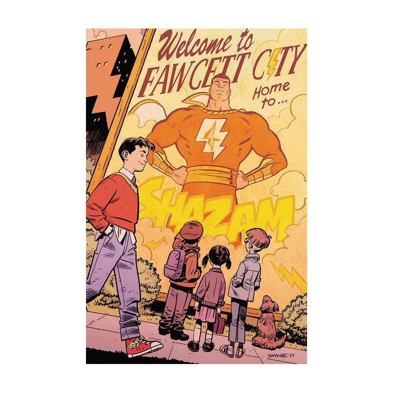 SHAZAM  1 CVR B CHRIS SAMNEE CARD STOCK VAR