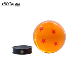 BOULE DE CRISTAL 4 ETOILES 75 MM SOCLE DRAGON BALL