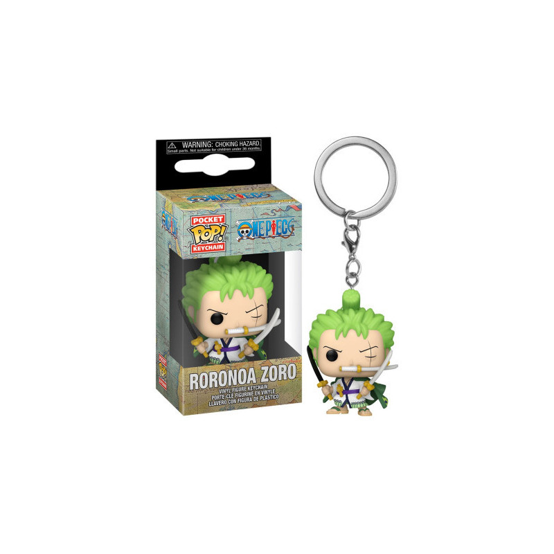 ZORO RORONOA ONE PIECE PORTECLES POCKET POP VINYL 4 CM