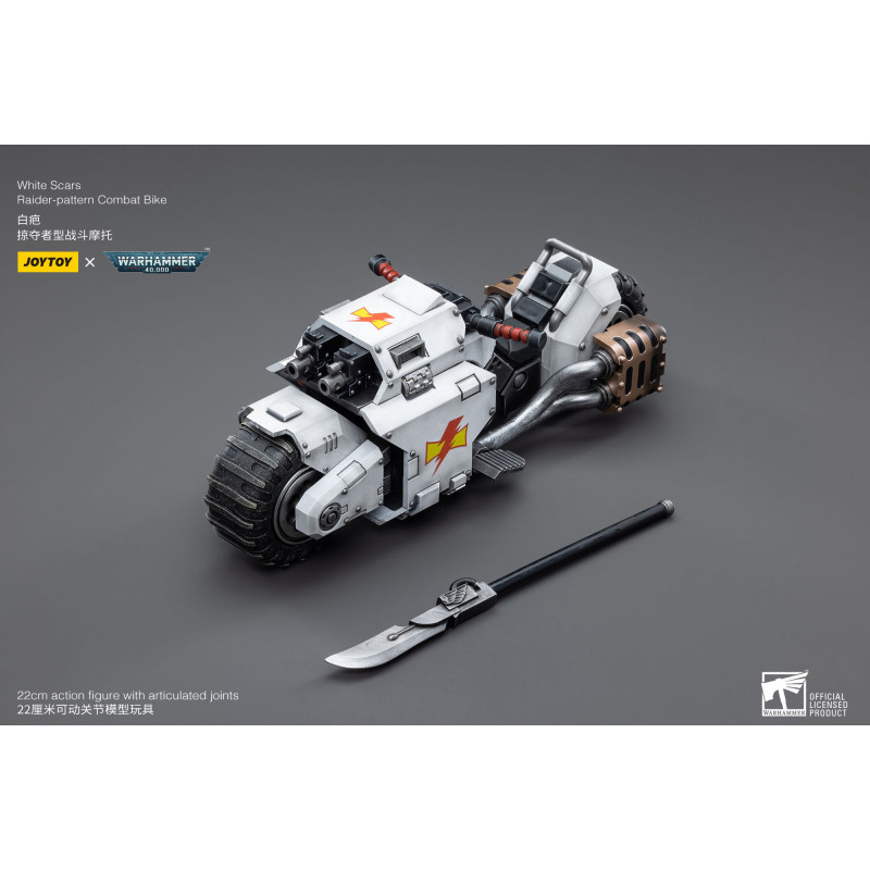 WHITE SCARS RAIDER PATTERN COMBAT BIKE JOYTOY 40K ACTION FIGURE 10 CM