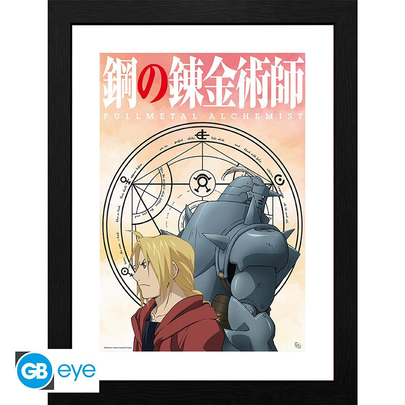 LES FRERES ELRIC FULLMETAL ALCHEMIST TIRAGE CADRE  30 X 40