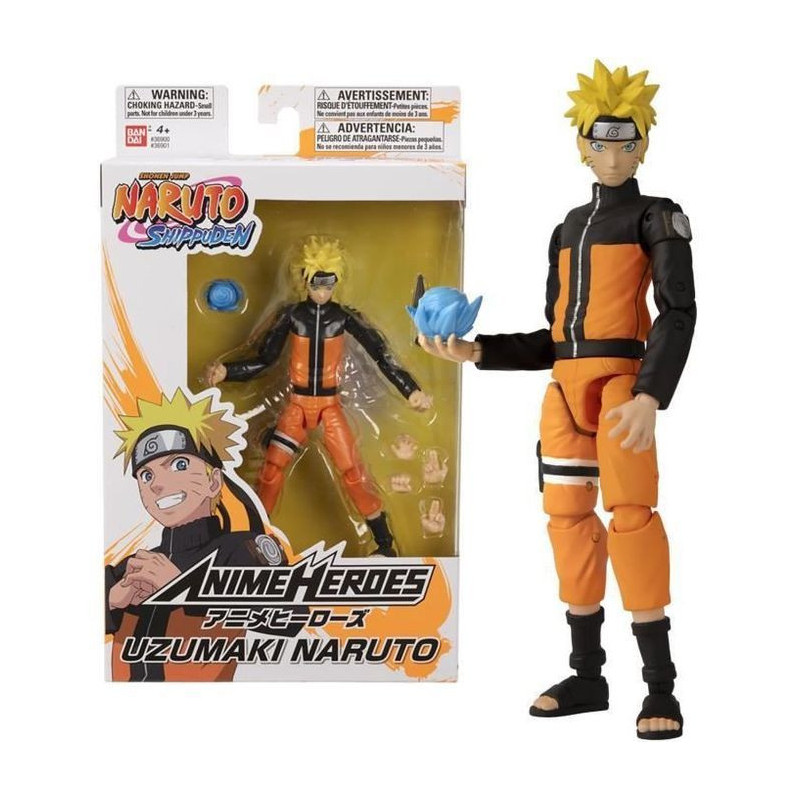 NARUTO ANIME HEROES NARUTO FIGURINE ARTICULEE 17 CM