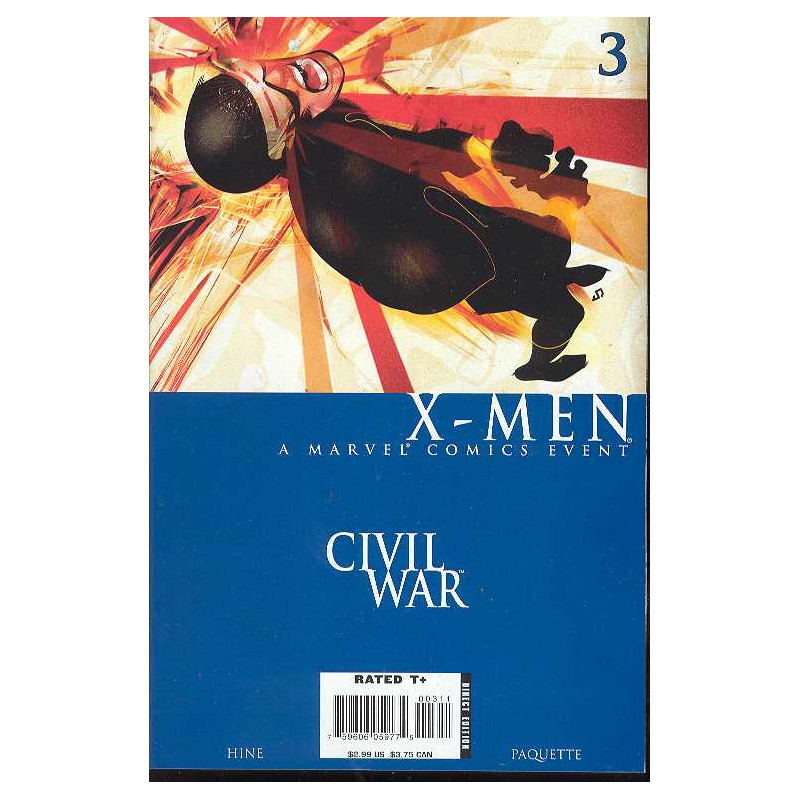 CIVIL WAR XMEN 3 OF  4 