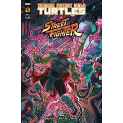 TMNT VS  STREET FIGHTER  4 CVR A MEDEL