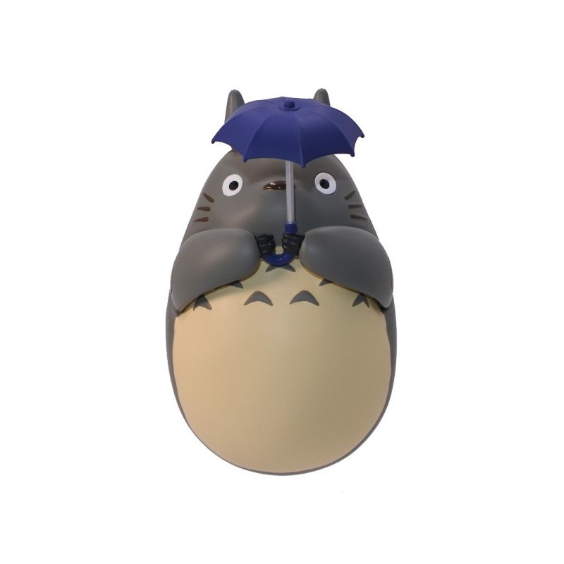 FIGURINE CULBUTO TOTORO GRIS AVEC PARAPLUIE  MON VOISIN TOTORO