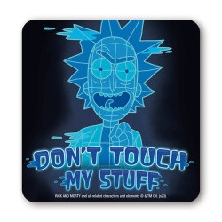 RICK AND MORTY  DON T TOUCH MY STUFF COASTER