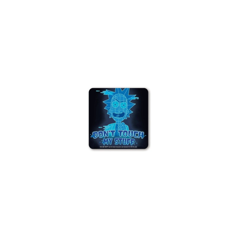 RICK AND MORTY  DON T TOUCH MY STUFF COASTER