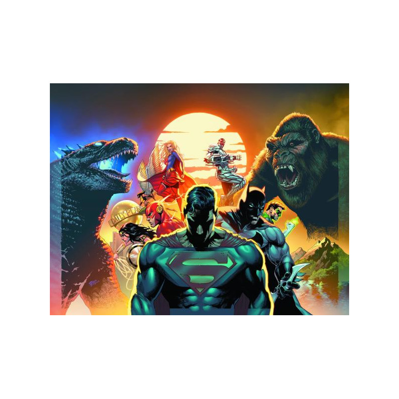 JUSTICE LEAGUE VS GODZILLA VS KONG  1  OF 6  CVR F CHRISTIAN DUCE GODZ