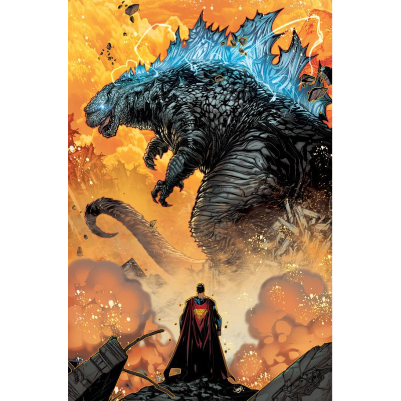 JUSTICE LEAGUE VS GODZILLA VS KONG  3  OF 7  CVR B JONBOY MEYERS CARD 