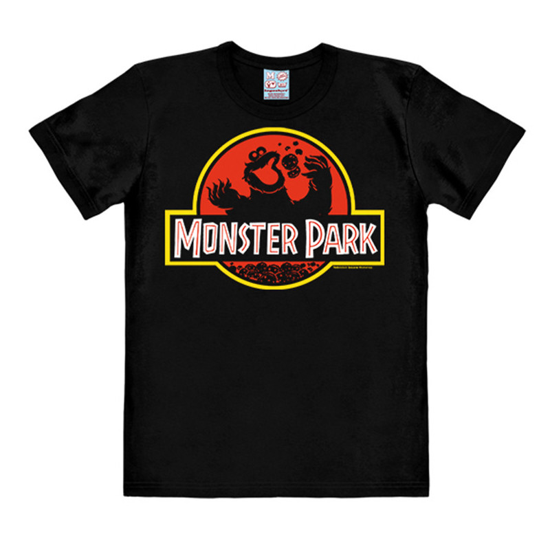 SESAME STREET COOKIE MONSTER MONSTER PARK TSHIRT TAILLE L