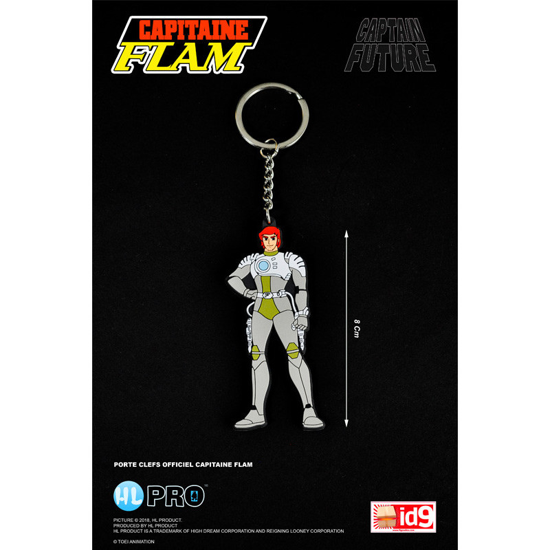 CURTIS NEWTON CAPITAINE FLAM PORTE CLE GOMME PERSONNAGE 8CM
