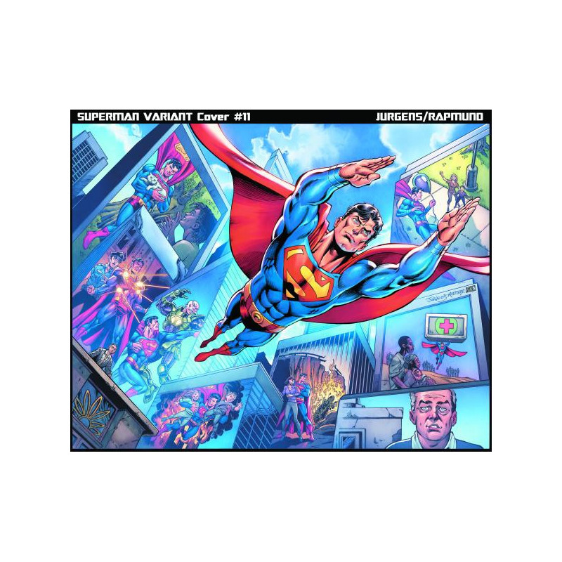 SUPERMAN  12 CVR D DAN JURGENS   NORM RAPMUND WRAPAROUND CARD STOCK VA