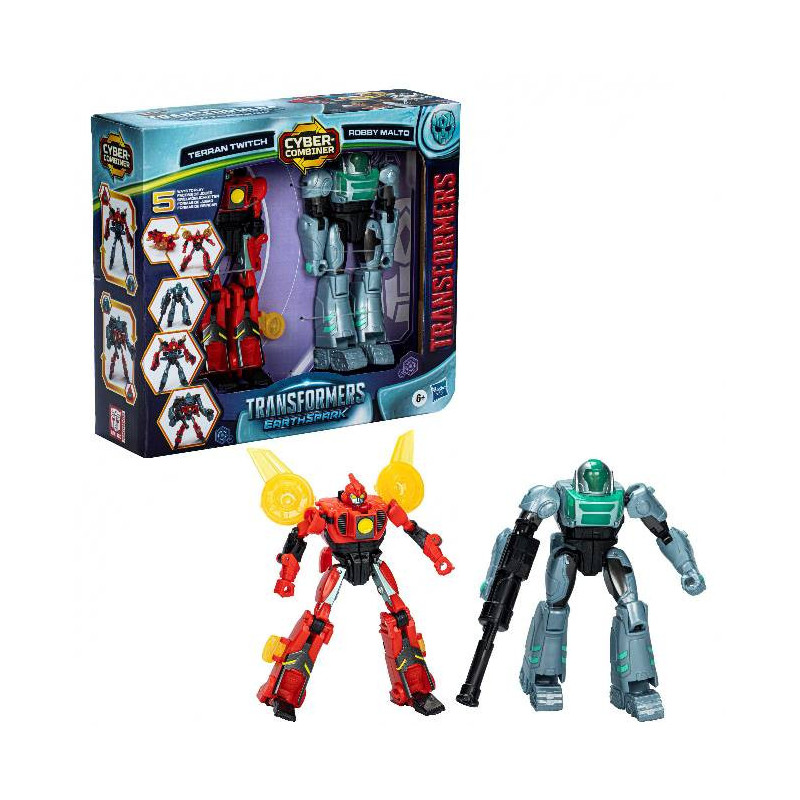 TERRAN AND ROBBY 2 PACK TRANSFORMERS EARTHSPARK CC ACTION FIGURE 15 CM