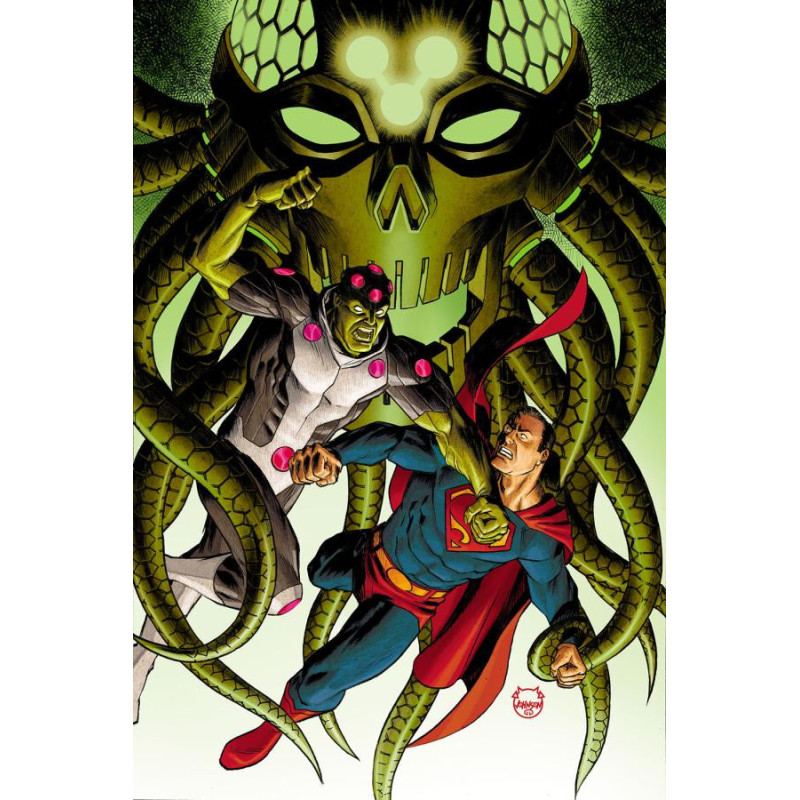 SUPERMAN  14 CVR C DAVE JOHNSON CARD STOCK VAR  HOUSE OF BRAINIAC 