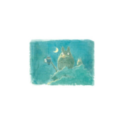 AUTOMNE MON VOISIN TOTORO CARTE DE VOEUX AQUARELLE 24 X 15 CM