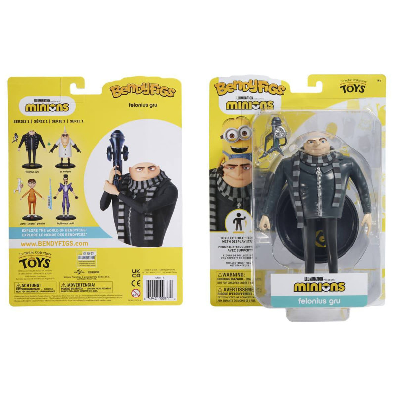 GRU MINIONS FIGURINE FLEXIBLE BENDYFIGS 16 CM