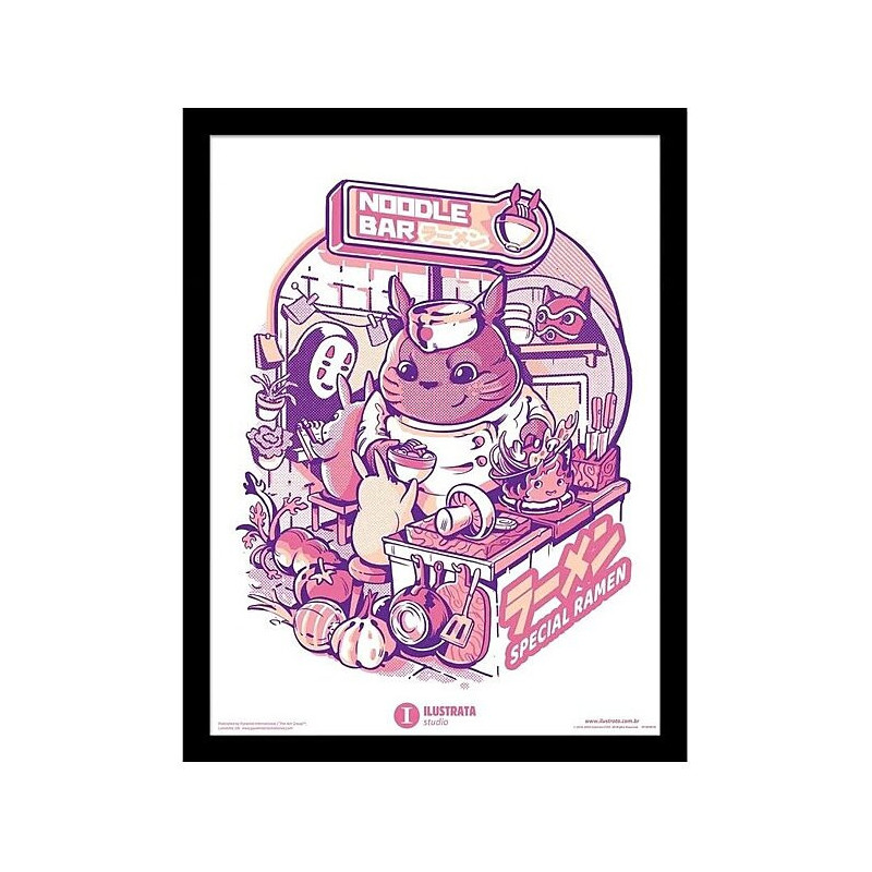 TOTORO GHIBLI ILUSTRATA MY NEIGHBOUR NOODLE BAR COLLECTOR PRINT