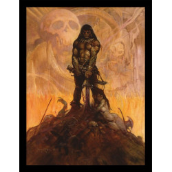 FRAZETTA BARBARIAN COLLECTOR PRINT FRAMED