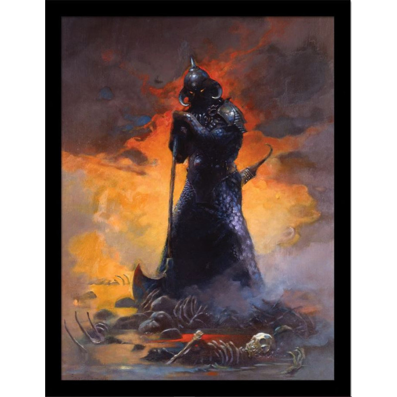 FRAZETTA DEATH DEALER III 30 X 40 CM COLLECTOR PRINT FRAMED