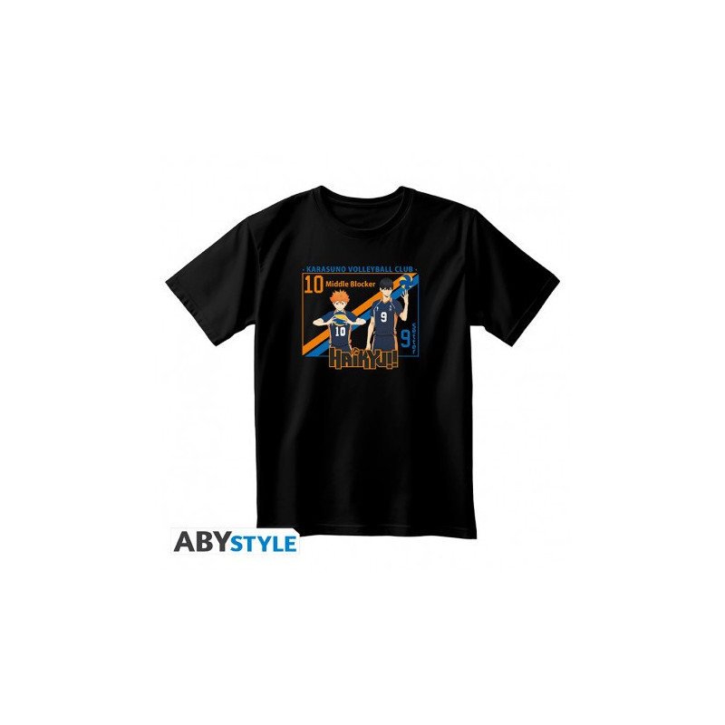 TSHIRT HAIKYU NOIR HINATA ET KAGEYAMA TAILLE L
