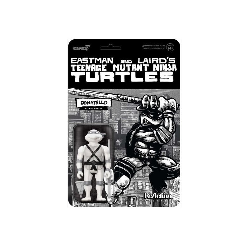 DONATELLO TMNT REACTION WV9 COMIC GREYSCALE ACTION FIGURE 10 CM