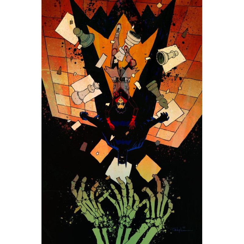 BATMAN AND ROBIN  14 CVR D CHRISTOPHER MITTEN CARD STOCK VAR