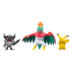 POKEMON PACK 3 FIGURINES BATTLE FIGURE SET PIKACHU PERRSERKER HAUWLUCH