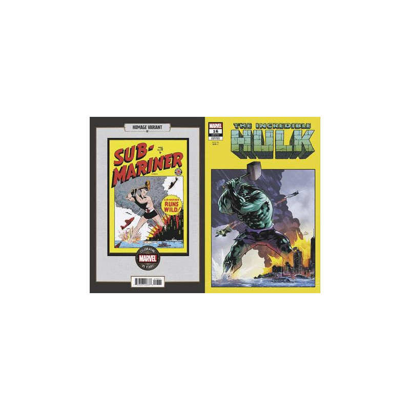 INCREDIBLE HULK  16 JAN BAZALDUA MARVEL 85TH HOMAGE VAR
